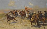 Franz Roubaud The Attack oil painting reproduction
